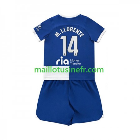 Maillot de Foot Atlético Madrid 2 Marcos Llorente 14 Extérieur 2023-24 - Enfant